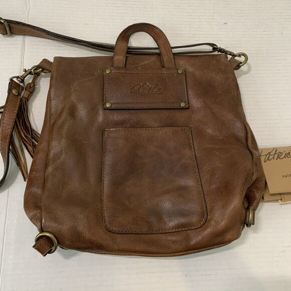 Patricia Nash Luzille Convertible Backpack Purse Tote Brown Leather Suede Liner main image 10